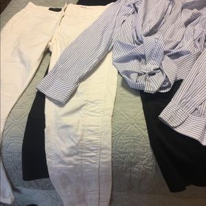 JCrew bundle jeans, size 27 ankle, shirt XS.